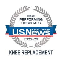 US News & World Report Knee Replacement award 2022-2023