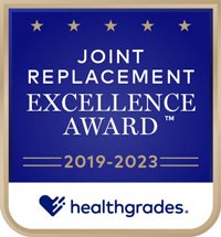 Joint Replacement Excellence Award 2019 - 2023 by Healthgrades